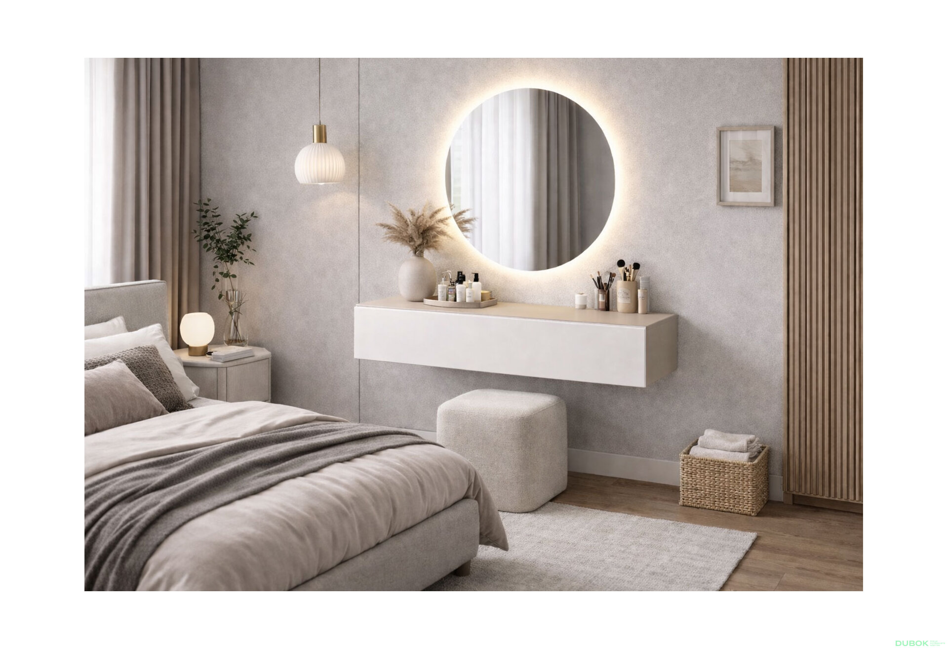 Fotografia 2 - Toaletný stolík 80 cm kašmír / nymphaea alba Space