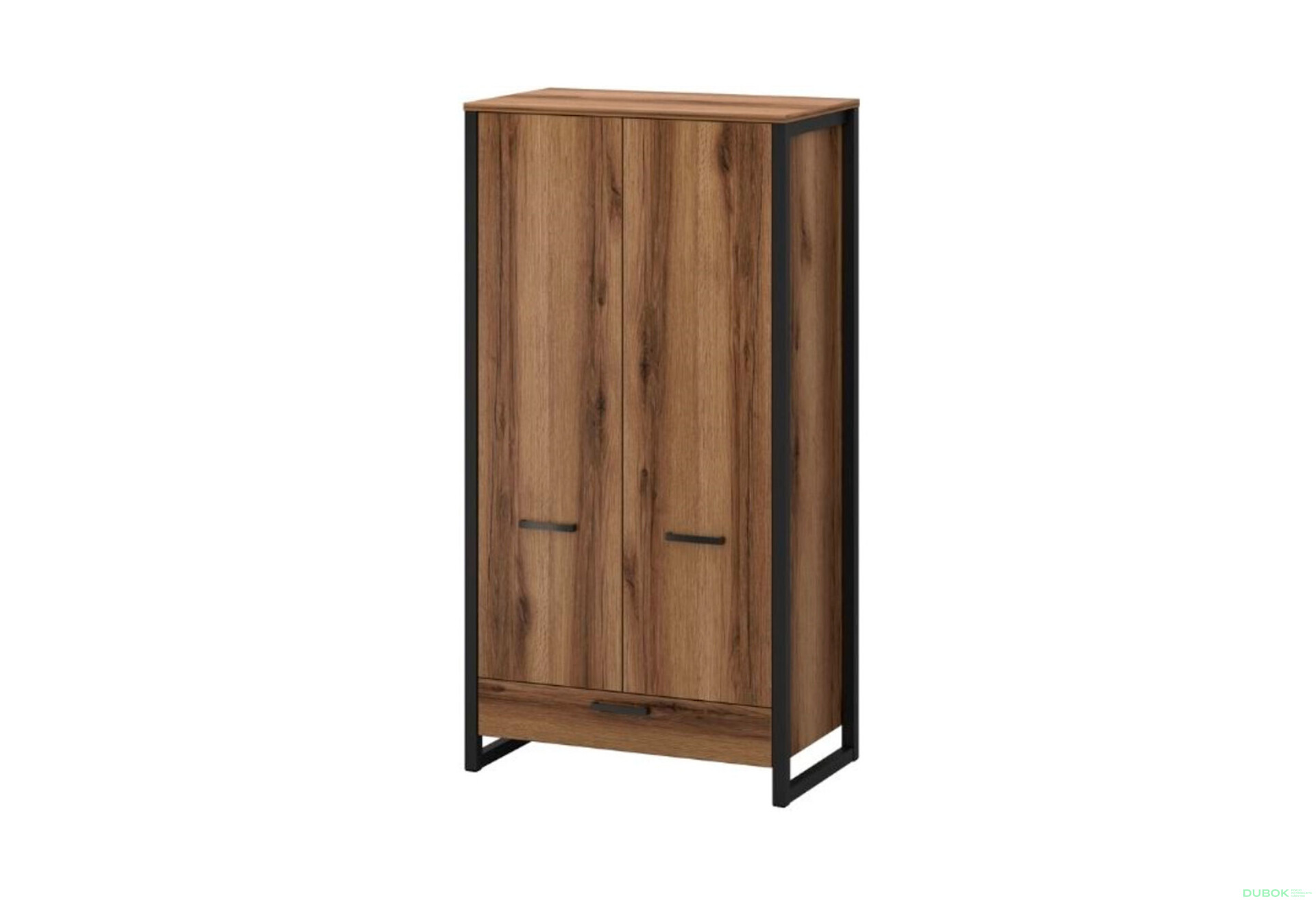 Skriňa dvojdverová so zásuvkou Mares 99x190x58 cm Dub delano tmavý - Fotografia 1 Fotografia 1 - Skriňa dvojdverová so zásuvkou Mares 99x190x58 cm Dub delano tmavý