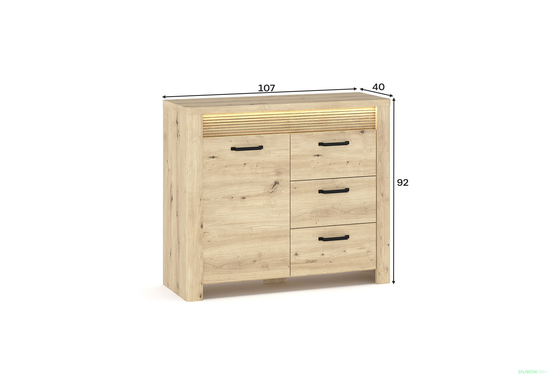 Fotografia 3 - Komoda 1d3s dub artisan Moris