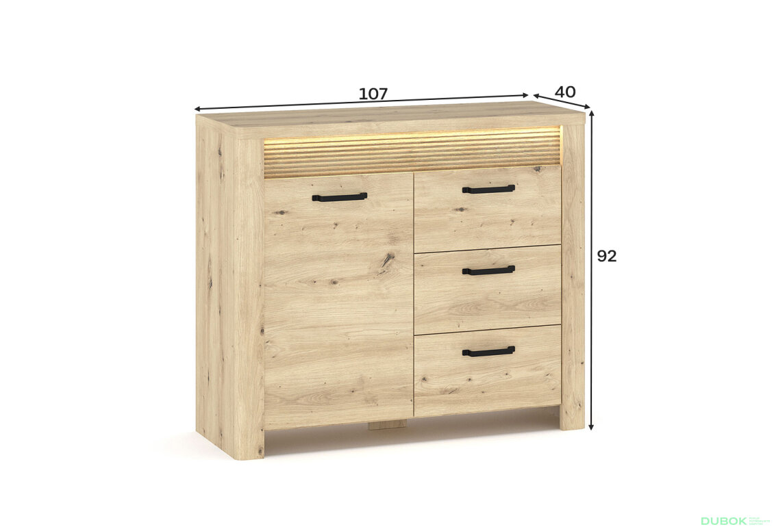 Fotografia 3 - Komoda 1d3s dub artisan Moris