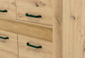Fotografia 5 - Skriňa štvordverová s ľad osvetlením Moris 96x200x60 cm Dub artisan