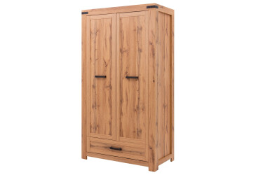 Skriňa dvojdverová so zásuvkou Mortiz 112x210x59.9 cm Dub wotan
