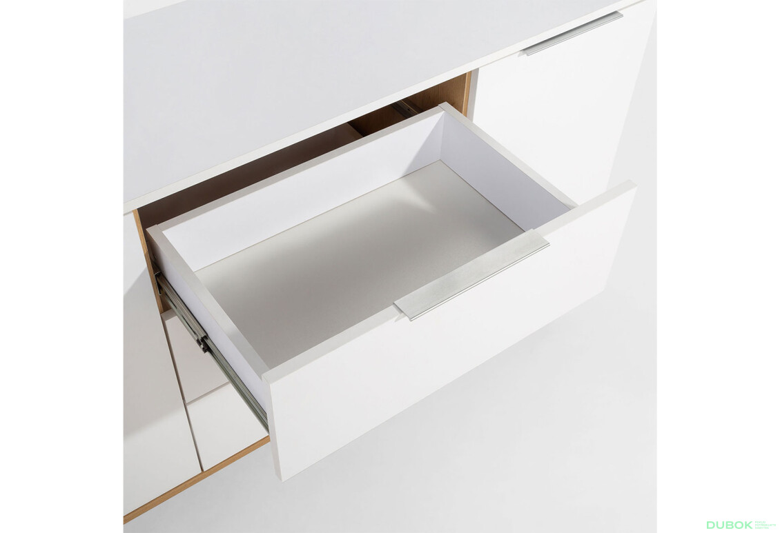 Komoda 2d3s biela / dub kamenný Neptún - Fotografia 4 Fotografia 4 - Komoda 2d3s biela / dub kamenný Neptún