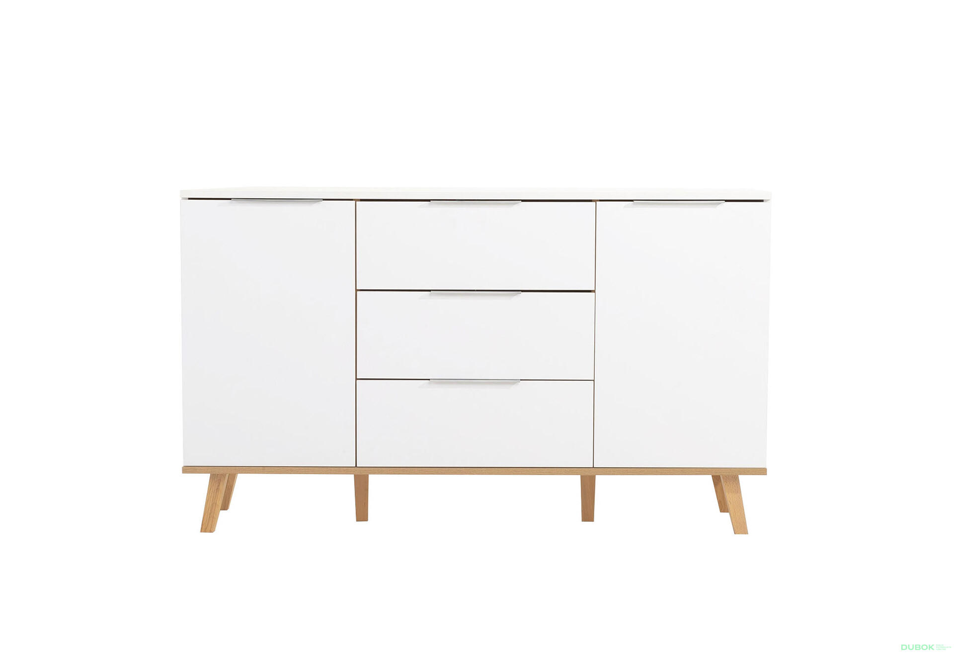 Komoda 2d3s biela / dub kamenný Neptún - Fotografia 2 Fotografia 2 - Komoda 2d3s biela / dub kamenný Neptún