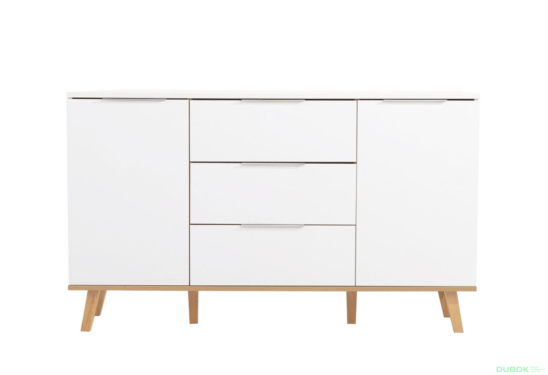 Komoda 2d3s biela / dub kamenný Neptún - Fotografia 2 Fotografia 2 - Komoda 2d3s biela / dub kamenný Neptún