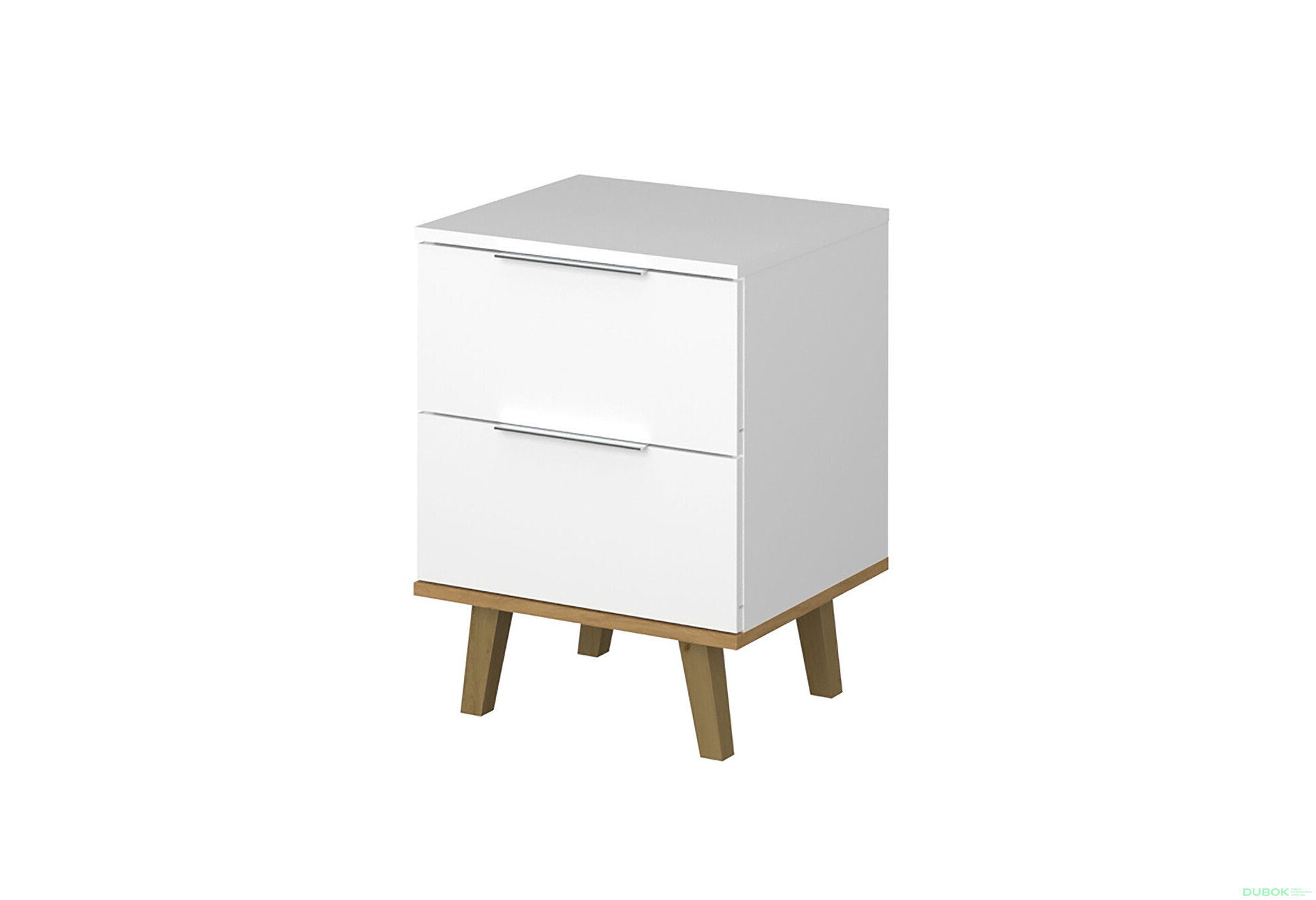 Komoda 2s/46 biela / dub kamenný Neptún - Fotografia 1 Fotografia 1 - Komoda 2s/46 biela / dub kamenný Neptún