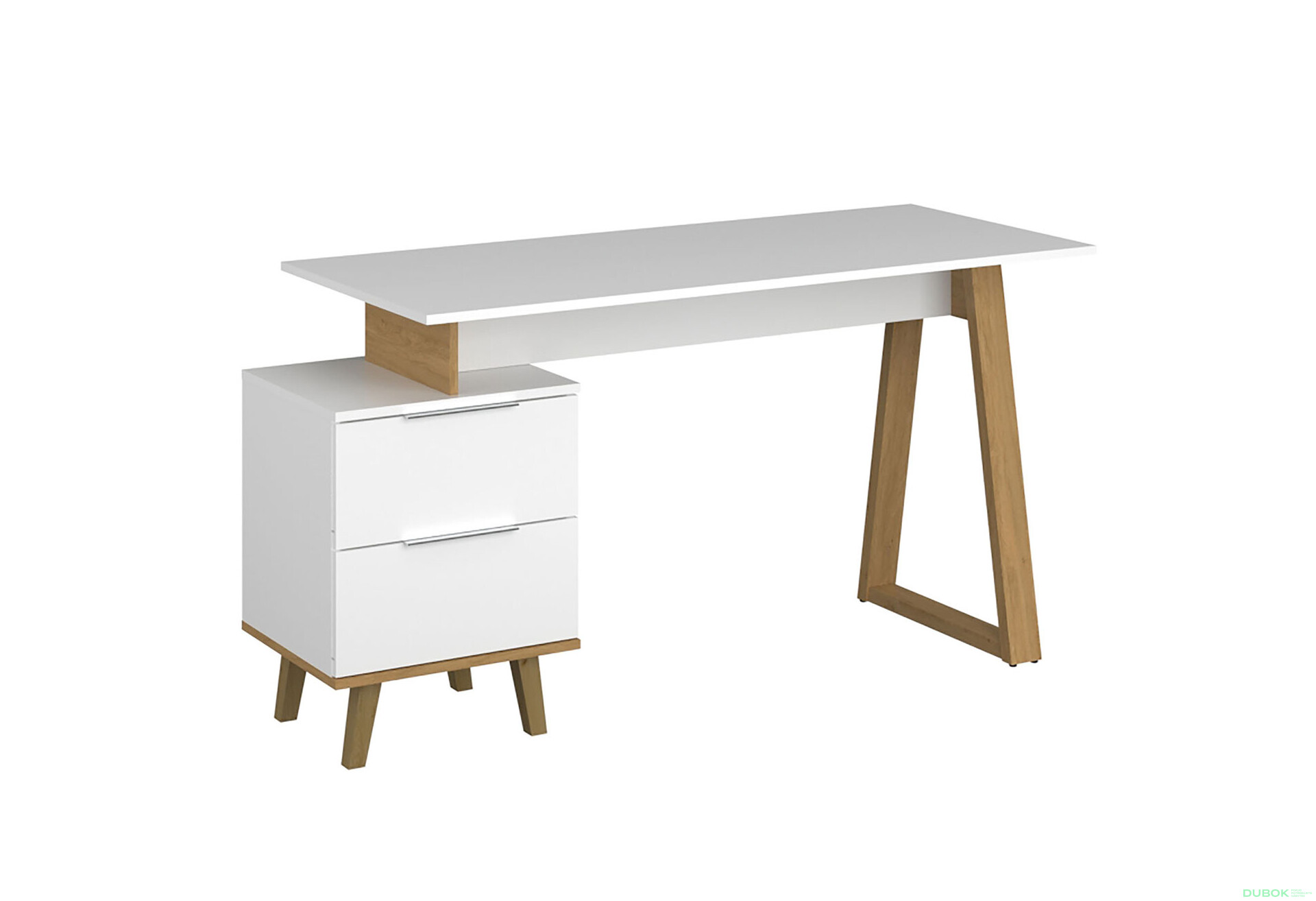 Komoda 2s/46 biela / dub kamenný Neptún - Fotografia 3 Fotografia 3 - Komoda 2s/46 biela / dub kamenný Neptún