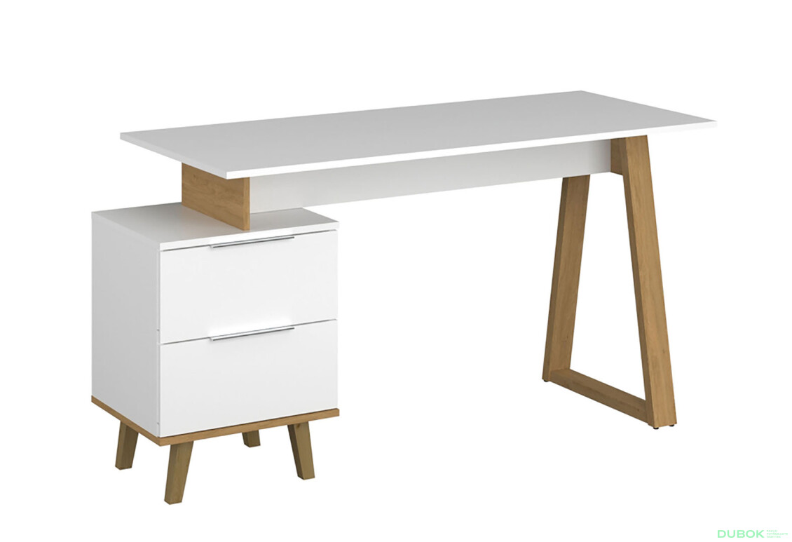 Komoda 2s/46 biela / dub kamenný Neptún - Fotografia 3 Fotografia 3 - Komoda 2s/46 biela / dub kamenný Neptún