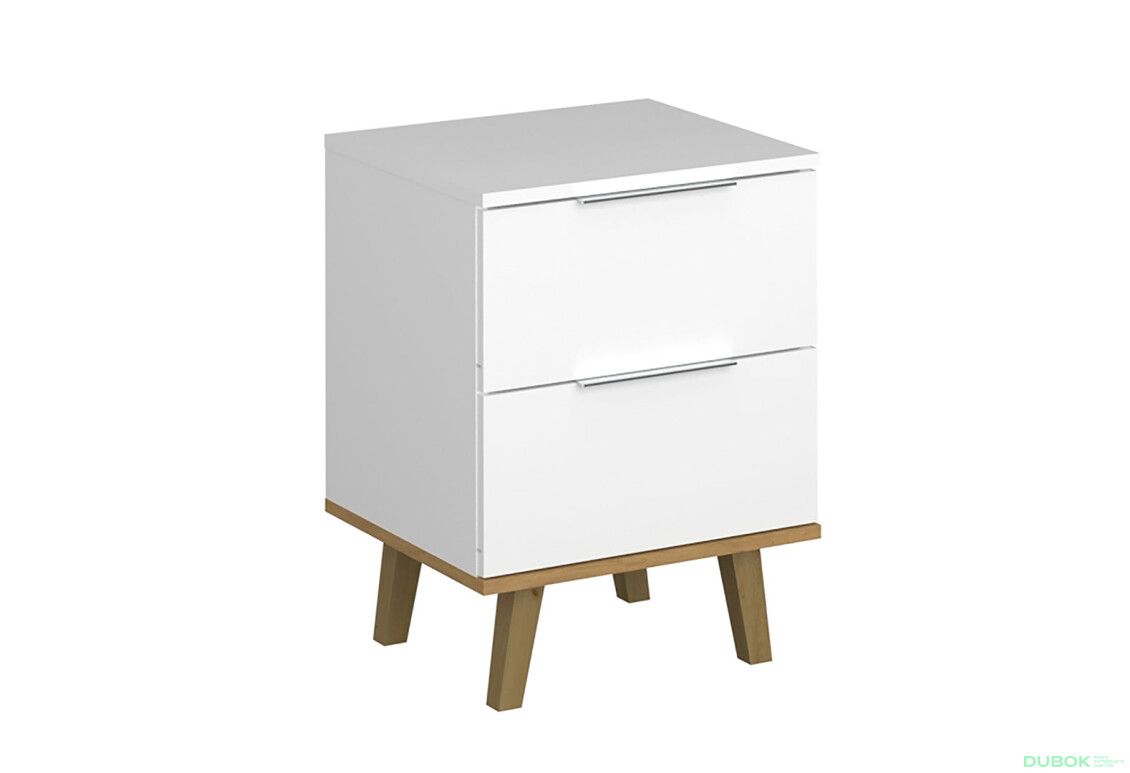Komoda 2s/46 biela / dub kamenný Neptún - Fotografia 2 Fotografia 2 - Komoda 2s/46 biela / dub kamenný Neptún