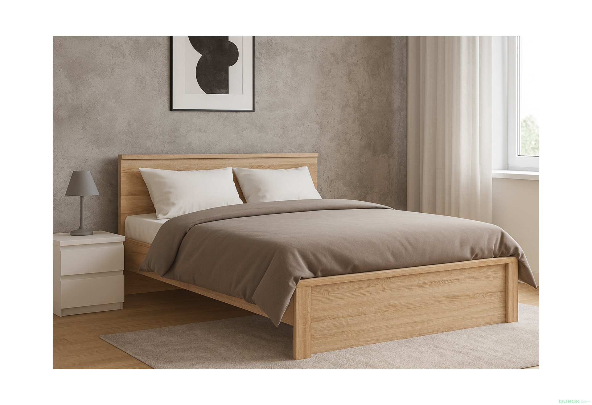 Fotografia 3 - Posteľ 140x200 dub sonoma Norton