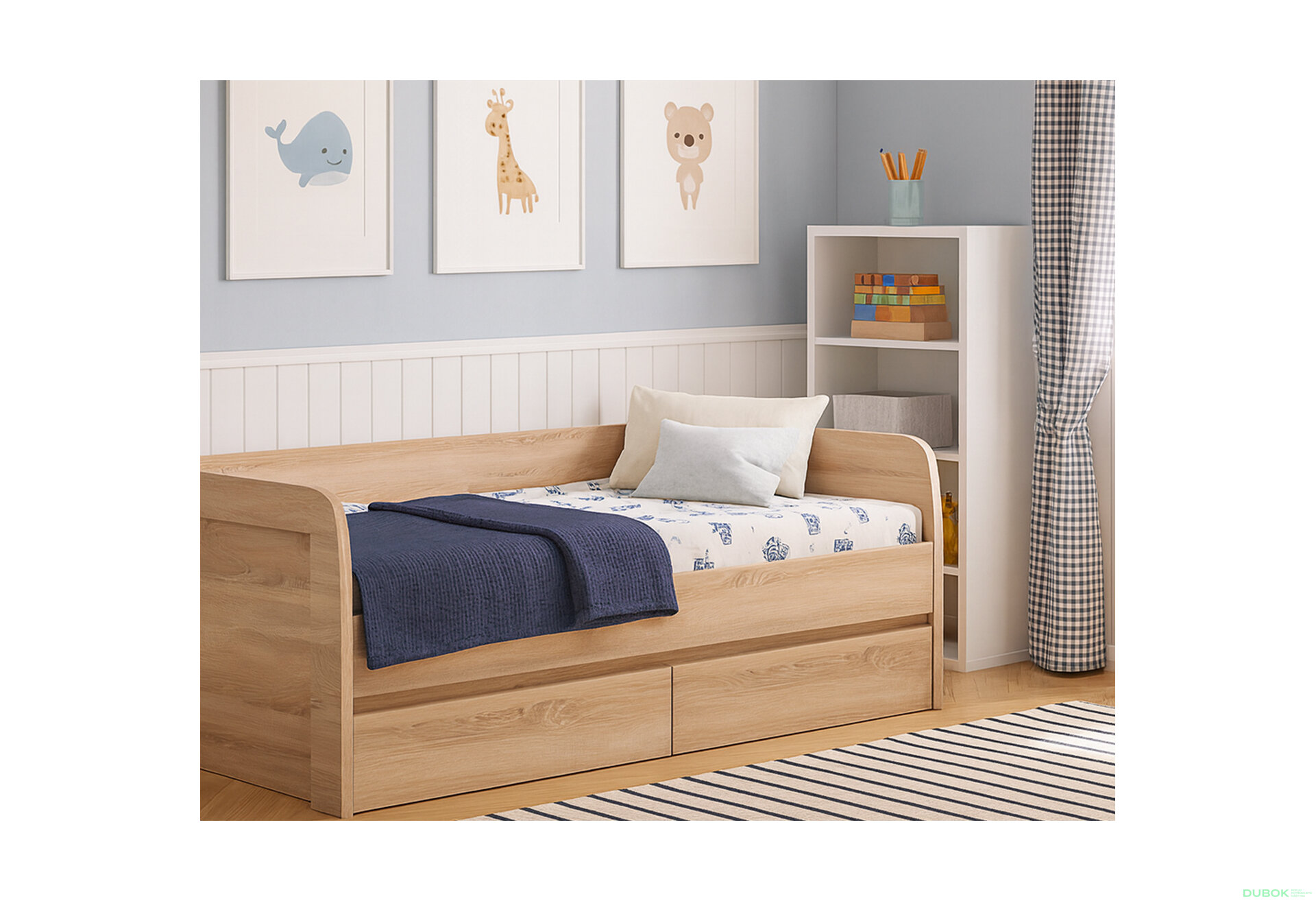 Fotografia 6 - Posteľ 2s/90x200 s roštom dub sonoma Norton