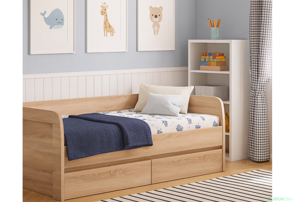 Fotografia 6 - Posteľ 2s/90x200 s roštom dub sonoma Norton