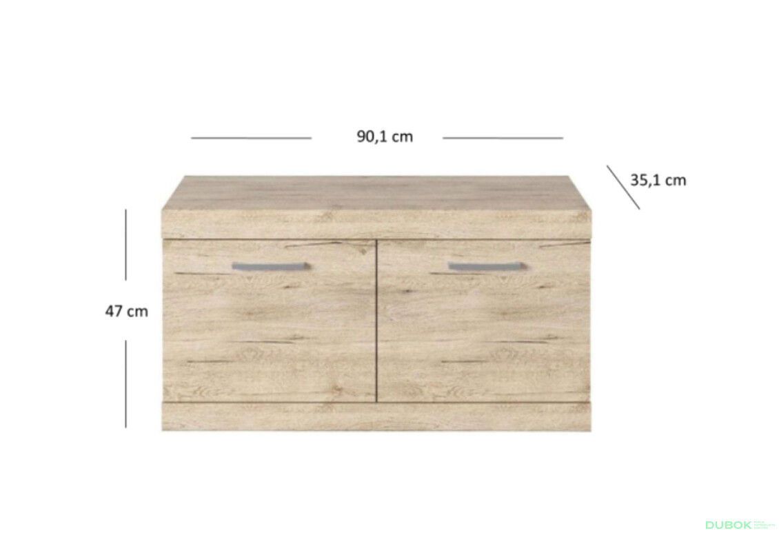Fotografia 3 - Komoda 2d/90 dub san remo Oskar
