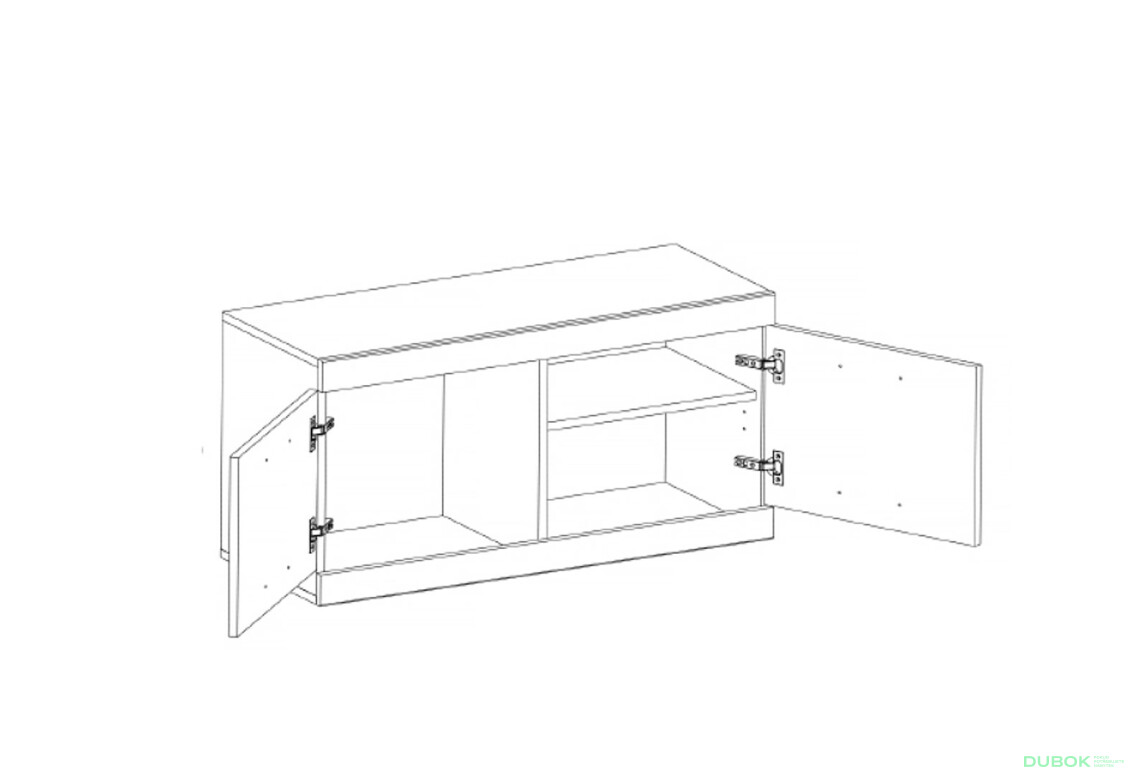 Fotografia 5 - Komoda 2d/90 dub san remo Oskar