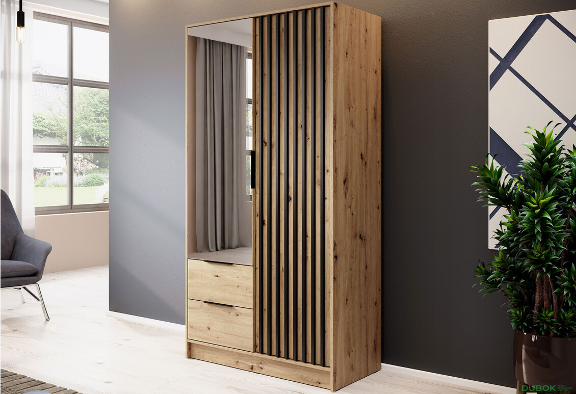 Skriňa 2D so zrkadlom artisan Nelly - Fotografia 3 Fotografia 3 - Skriňa 2D so zrkadlom artisan Nelly