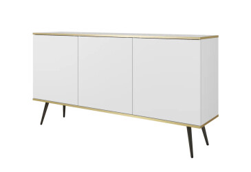 Komoda KSZ107 biela, nohy čierne Oro