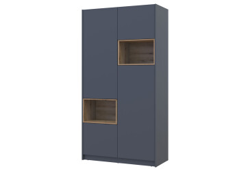 Skriňa Dale 2D s výklenkom 115.2х52х220 cm grafit / dub evoke