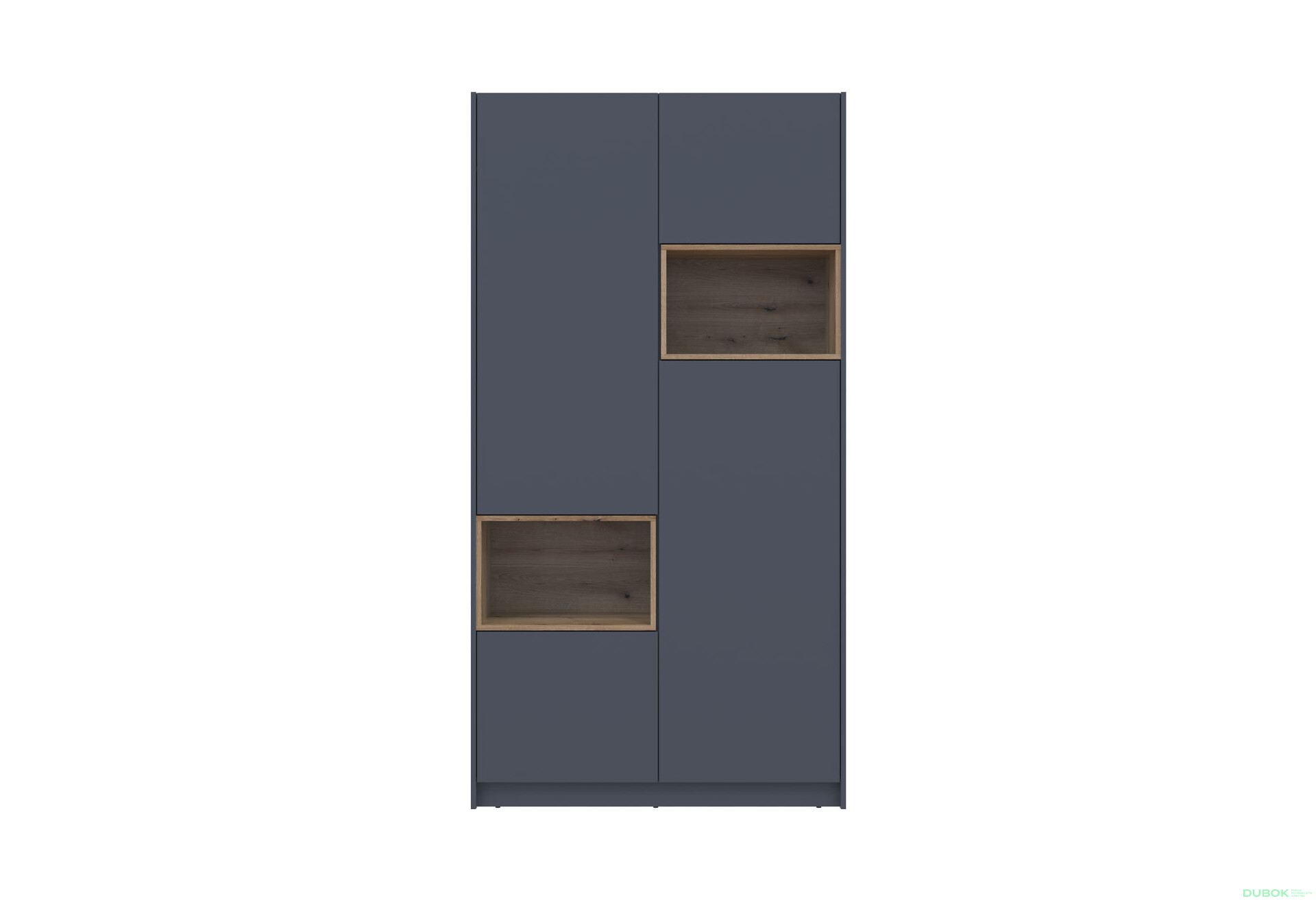 Fotografia 5 - Skriňa Dale 2D s výklenkom 115.2х52х220 cm grafit / dub evoke