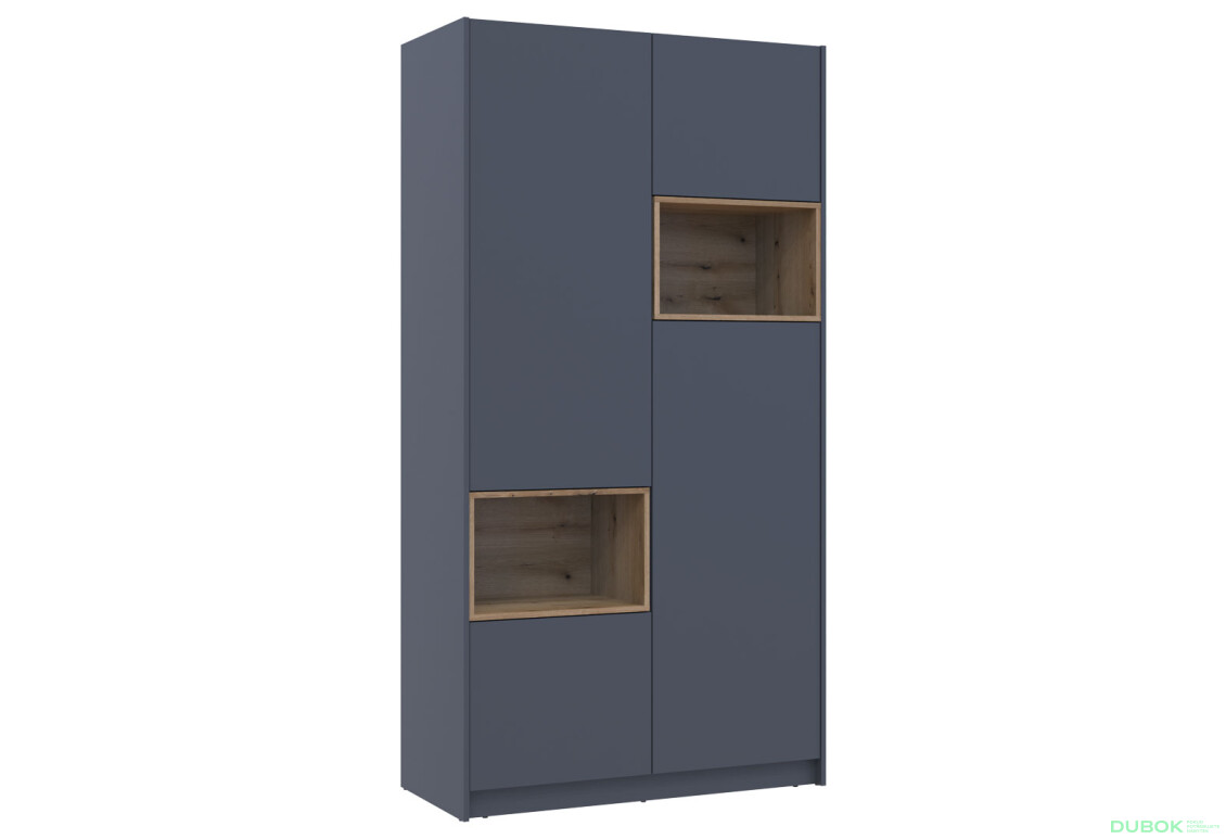 Skriňa Dale 2D s výklenkom 115.2х52х220 cm grafit / dub evoke - Fotografia 5 Fotografia 5 - Skriňa Dale 2D s výklenkom 115.2х52х220 cm grafit / dub evoke