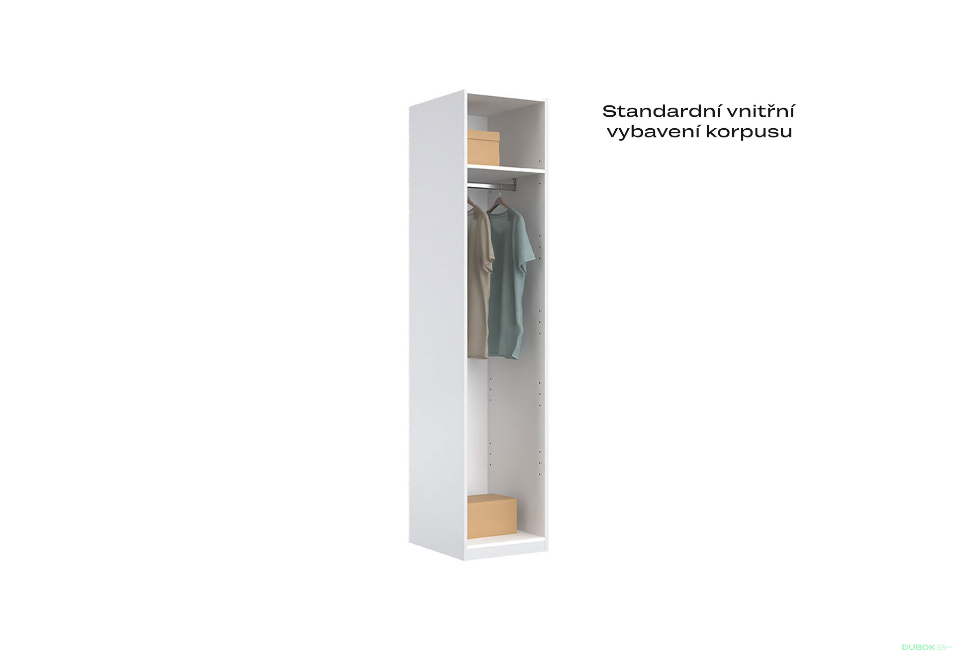 Fotografia 4 - Korpus skrine 1dv Biely lesk Idea