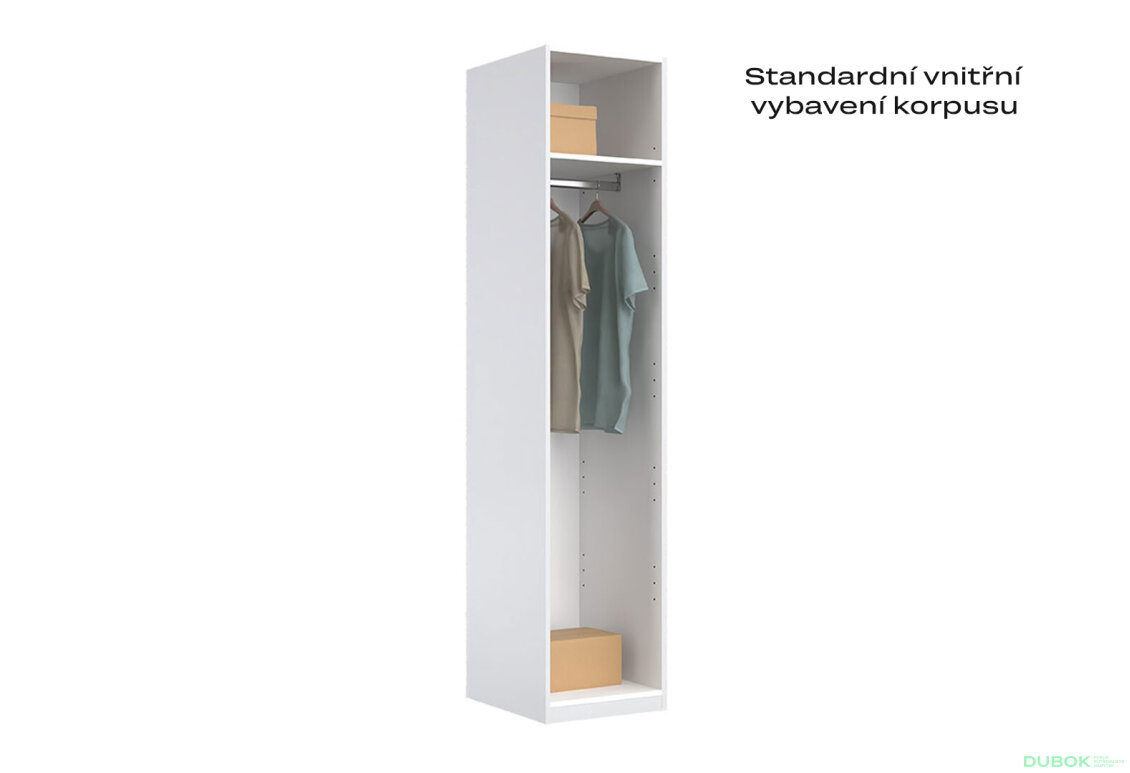 Fotografia 4 - Korpus skrine 1dv Biely lesk Idea