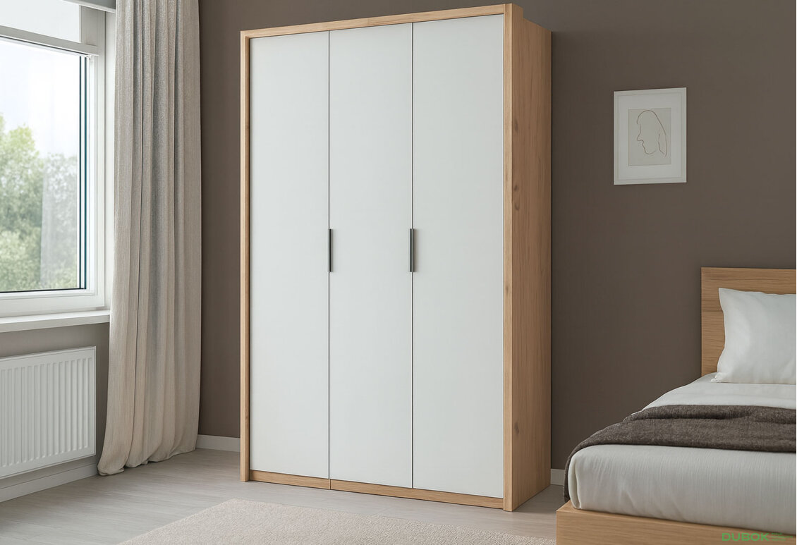 Fotografia 9 - Skriňa 3D bez zrkadiel séria N, dub kraft / biela Asti