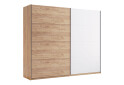 Skriňa s posuvnými dverami 2,5x2,1m (Dvere Dub Kraft/Lesklá Biela) séria N Asti - Fotografia 3 Fotografia 3 - Skriňa s posuvnými dverami 2,5x2,1m (Dvere Dub Kraft/Lesklá Biela) séria N Asti