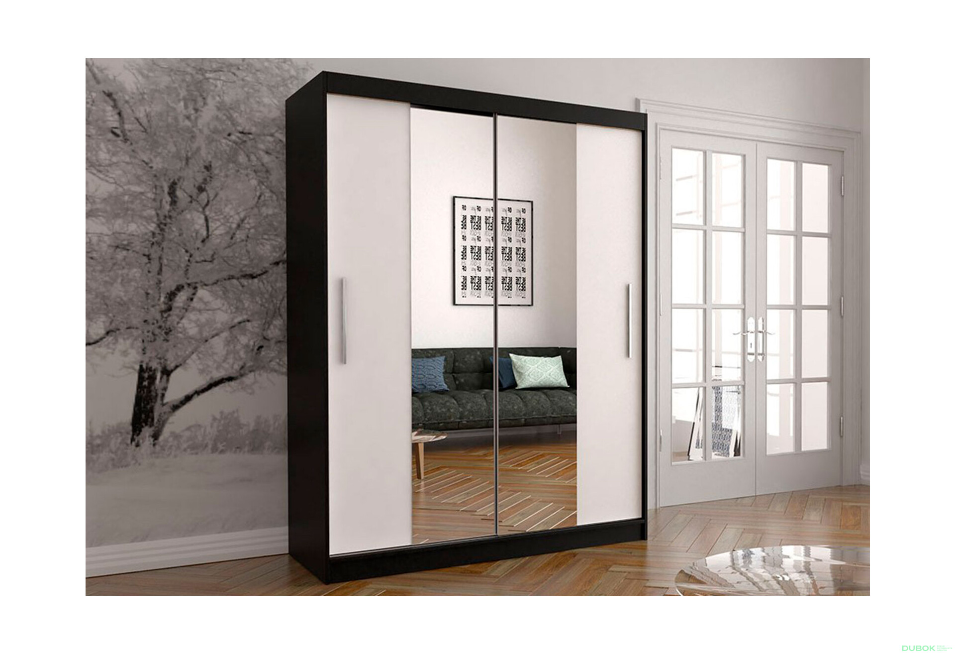 Fotografia 3 - Skriňa Vista 01 čierna / biely