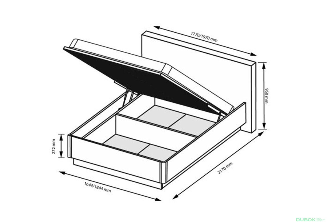 Fotografia 9 - Posteľ 160 výklopná s roštom, kašmírový lesk Lori