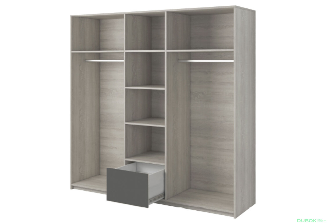 Fotografia 2 - Skriňa 5D Spálňa Helios biely / kathult / grafit