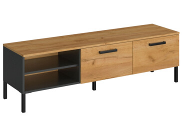 TV stolík 2k/155 dub craft zlatý / antracit Fotografia TV stolík 2k/155 dub craft zlatý / antracit