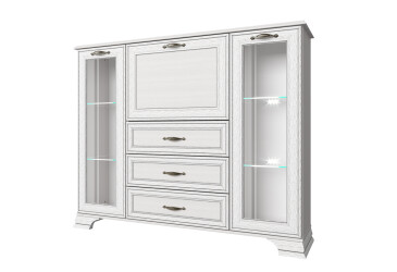Komoda s mini barom 2w3s1b woodline krém Tiffany