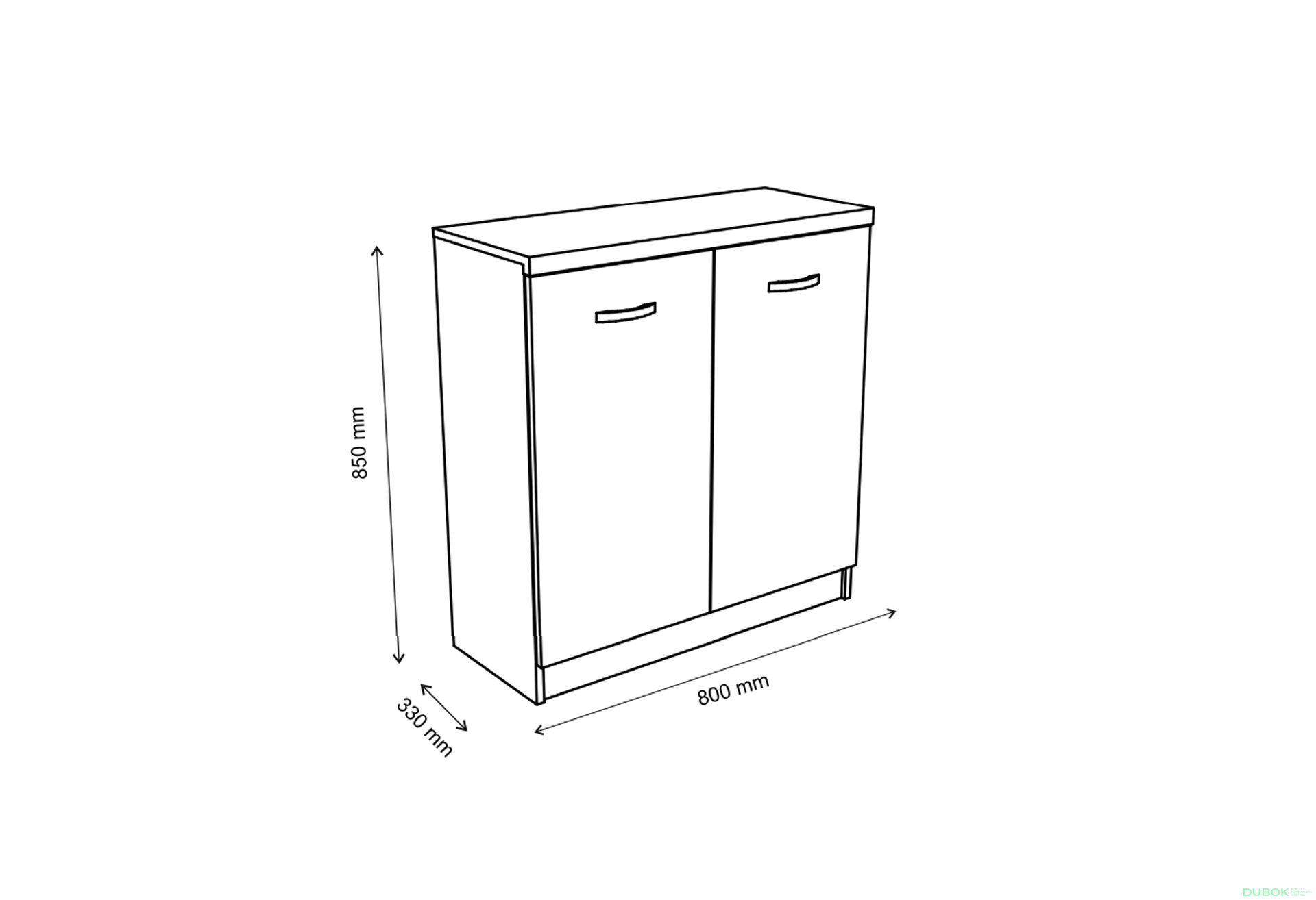 Fotografia 2 - Komoda 2d biela Top Mix