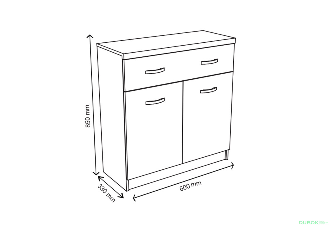 Fotografia 2 - Komoda 2d1s biela Top Mix