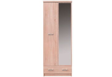 Skriňa dvojdverová so zrkadlom a zásuvkou Top Mix 60x183x33 cm Dub sonoma