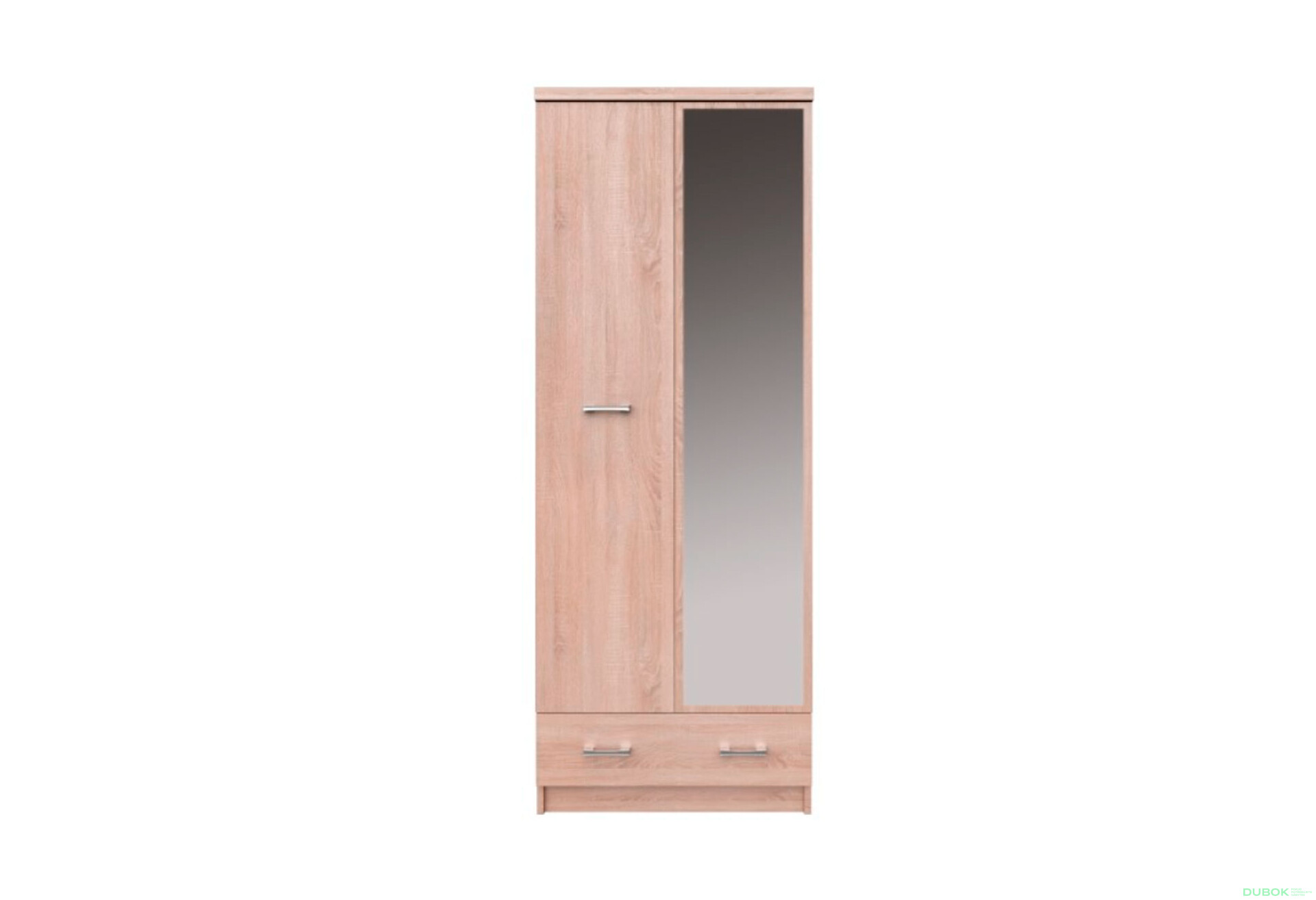 Skriňa dvojdverová so zrkadlom a zásuvkou Top Mix 60x183x33 cm Dub sonoma - Fotografia 1 Fotografia 1 - Skriňa dvojdverová so zrkadlom a zásuvkou Top Mix 60x183x33 cm Dub sonoma