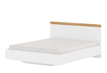 Posteľ 160x200 biela / dub wotan Vigo