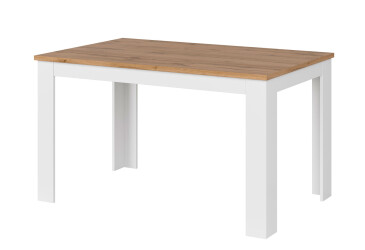 Rozkladací stôl 135/184 biely / dub wotan Vigo