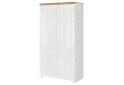 Skriňa štvordverová Vigo 106x202x56 cm Biely lesk / Dub wotan - Fotografia 1 Fotografia 1 - Skriňa štvordverová Vigo 106x202x56 cm Biely lesk / Dub wotan