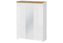 Skriňa päťdverová so zrkadlom Vigo 150x202x56 cm Biely lesk / Dub wotan - Fotografia 1 Fotografia 1 - Skriňa päťdverová so zrkadlom Vigo 150x202x56 cm Biely lesk / Dub wotan