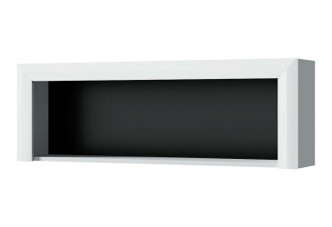 Regál na stenu 115 biely lesk WhiteBlack