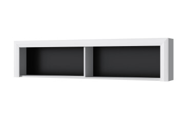 Regál na stenu 165 biely lesk WhiteBlack
