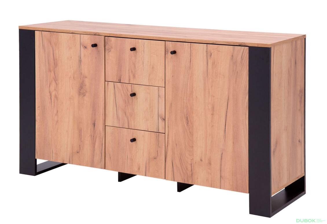 Komoda 2d3s dub craft zlatý Wood - Fotografia 1 Fotografia 1 - Komoda 2d3s dub craft zlatý Wood