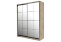 Fotografia 1 - Skriňa s posuvnými dverami 2 zrkadlá 150x240x60 cm Loft Lines BL Dub kraft sivý