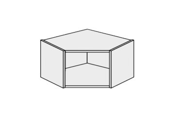 Korpus Roh B 45° 1 dvere 600x600 Pro Blum 360 mm