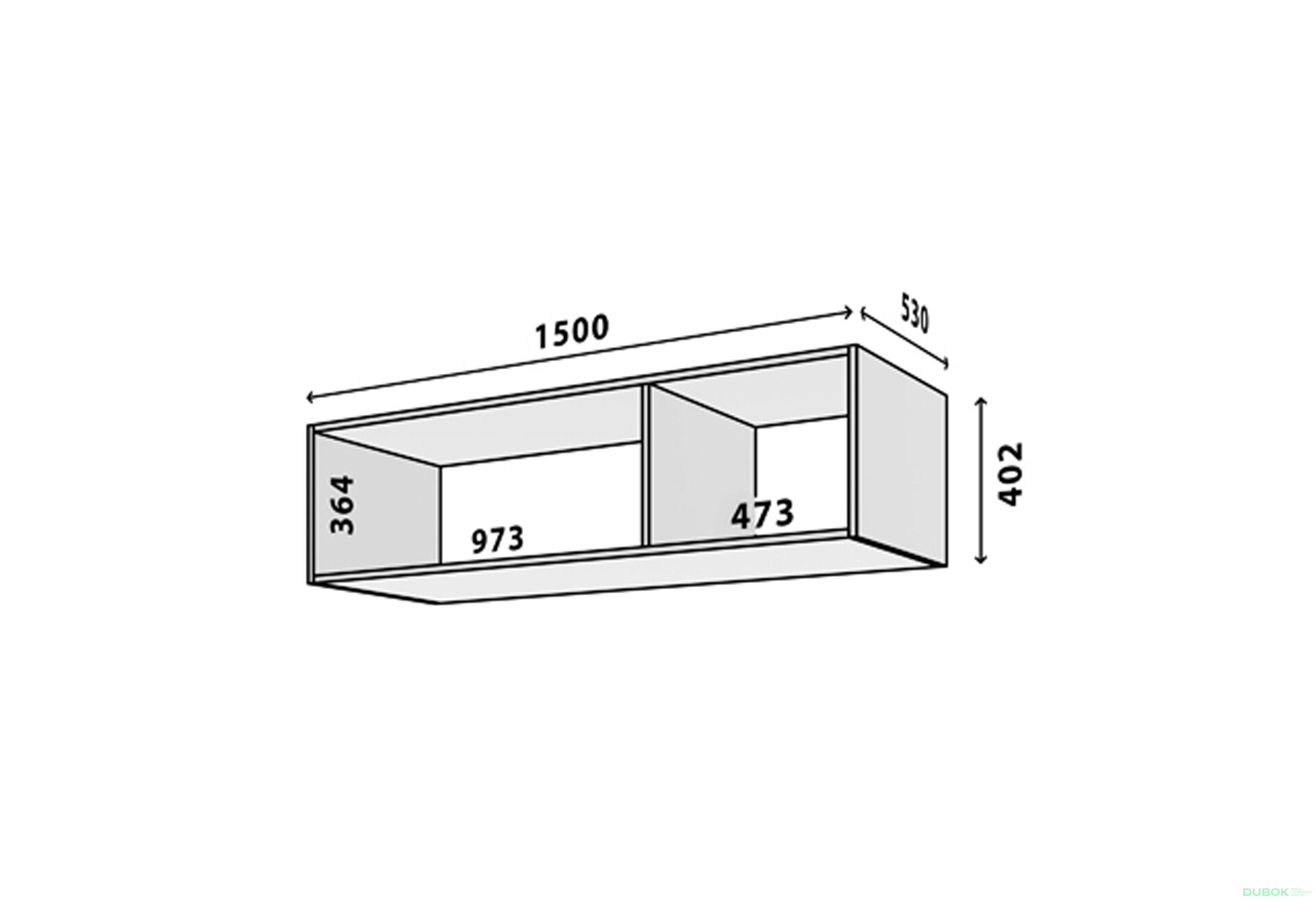 Fotografia 2 - Modul №31 A-1500x400 DTD 18 mm biely