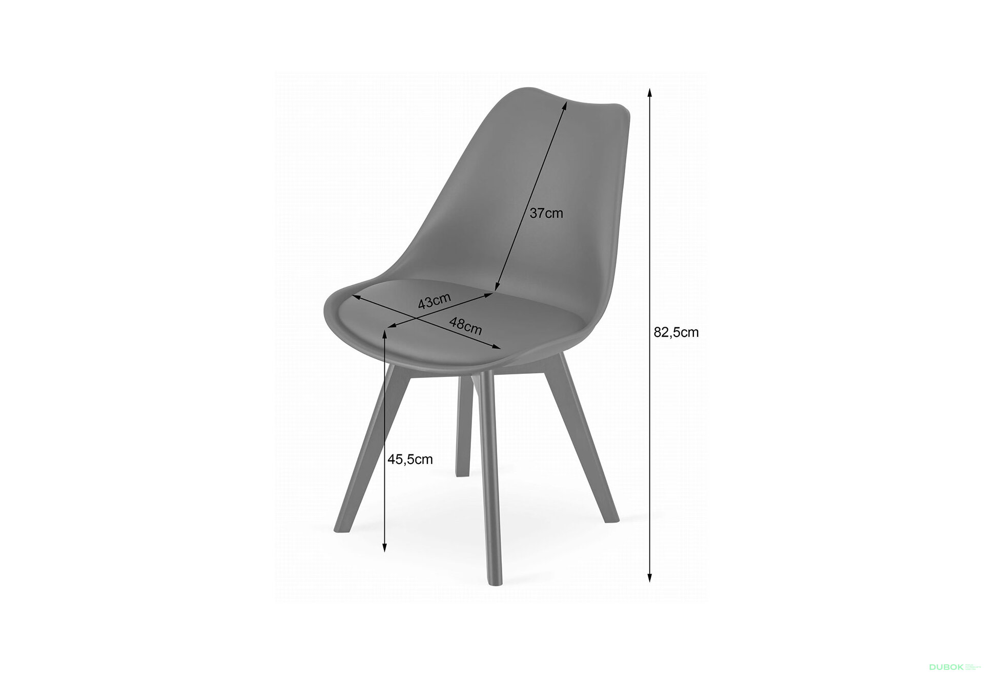 Fotografia 9 - Krzesło MARK sivá / sivé nohy x 1