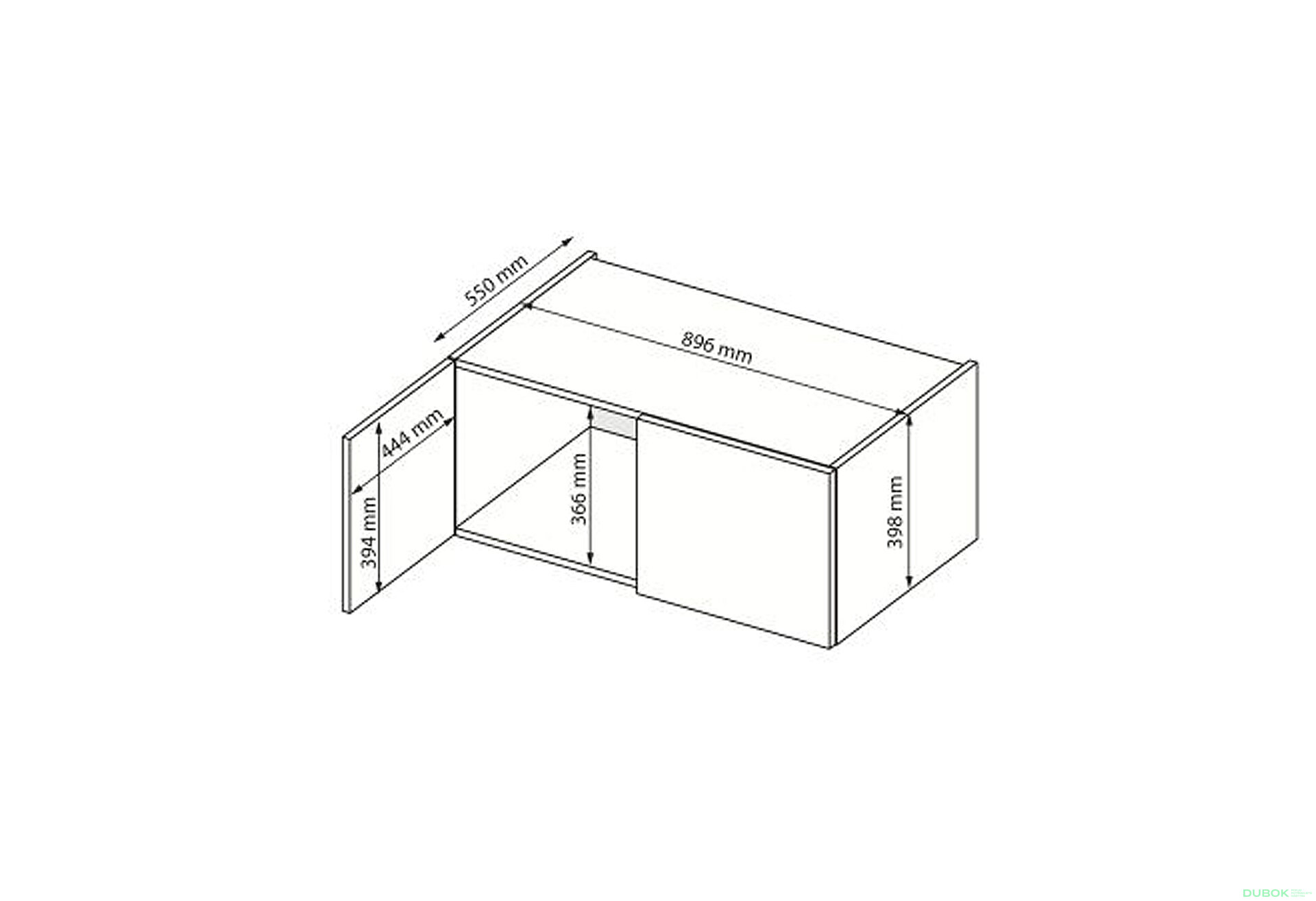 Fotografia 3 - Nadstavec 2D biely lesk Mila