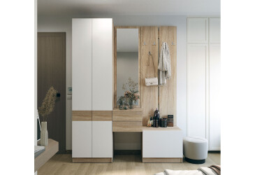 Súprava 165 cm dub sonoma / biela Sola