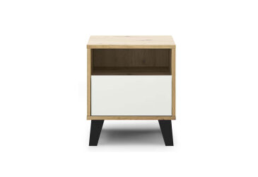 Nočný stolík Borg 1s dub artisan / biely